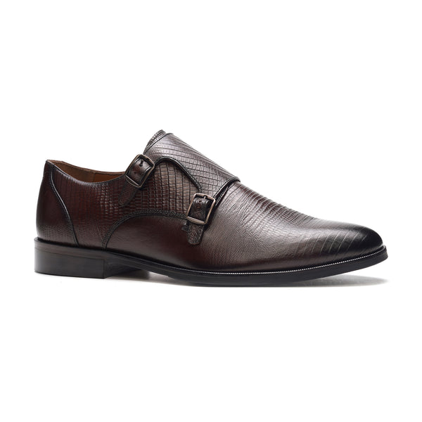 Carlos By Carlos Santana Jack Double Monk Strap // Brown