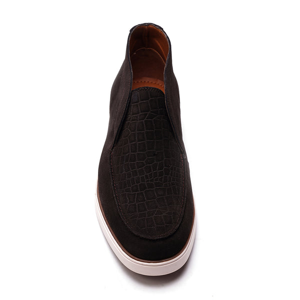Carlos By Carlos Santana Joplin Laceless Chukka // Coffee Brown Suede