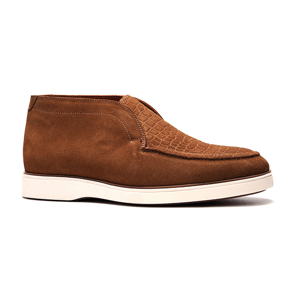 Carlos By Carlos Santana Joplin Laceless Chukka // Tobacco Brown Suede