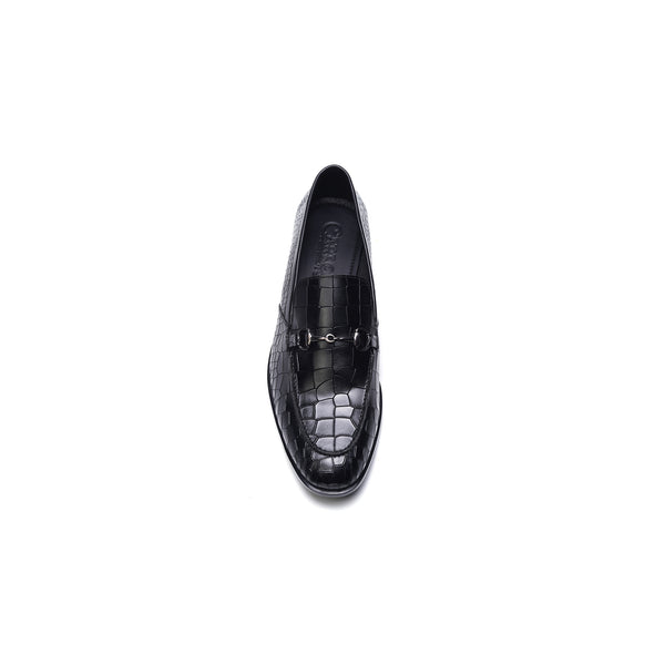 Carlos By Carlos Santana Louis Bit Loafer // Black Croco