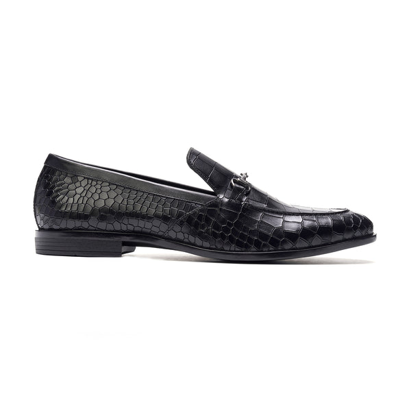 carlos by carlos santana Louis Bit Loafer // Black Croco