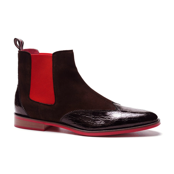 Carlos By Carlos Santana Mantra Crosuede Chelsea Boot // Brown