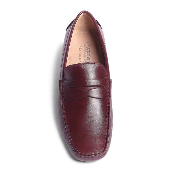 Carlos By Carlos Santana Ritchie Driver Leather // Burgundy