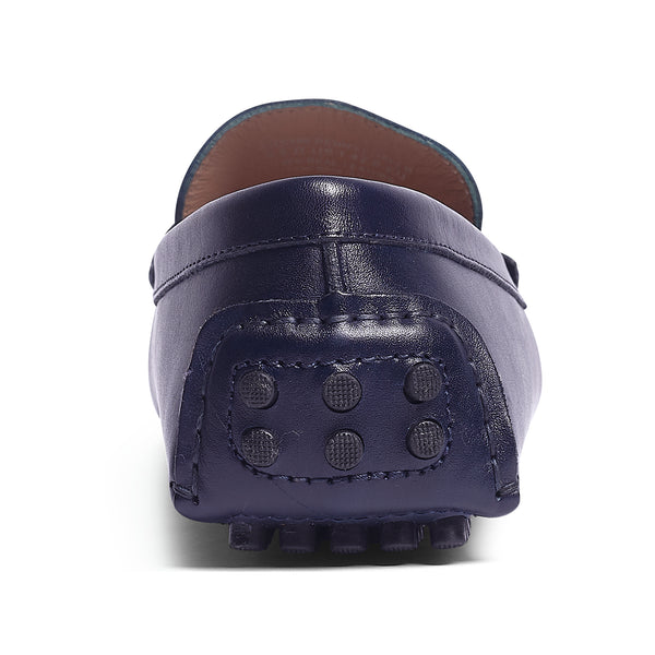 Carlos By Carlos Santana Ritchie Driver Leather // Navy Blue