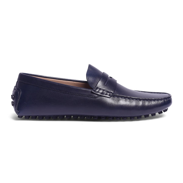 carlos by carlos santana Ritchie Driver Leather // Navy Blue