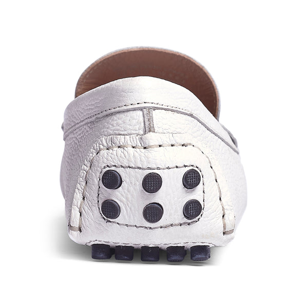 Carlos By Carlos Santana Ritchie Driver Leather // White