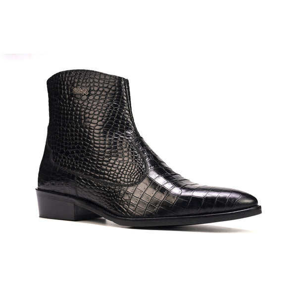 Carlos By Carlos Santana Zappa Cowboy Boot // Black Croco
