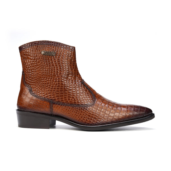 carlos by carlos santana Zappa Cowboy Boot // Tan Croco