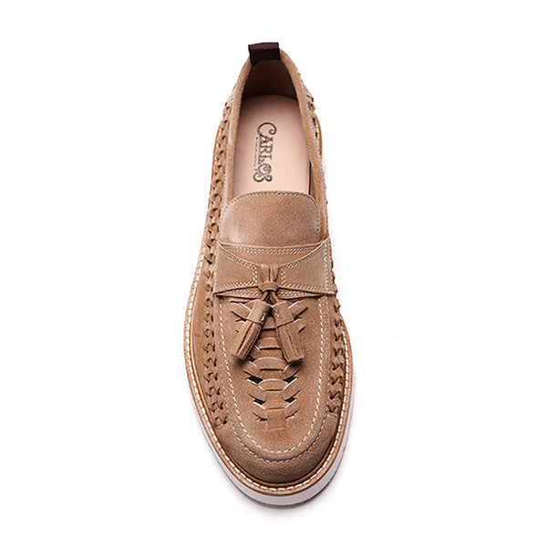 Carlos By Carlos Santana Zenith Tassel Loafer // Sand Suede