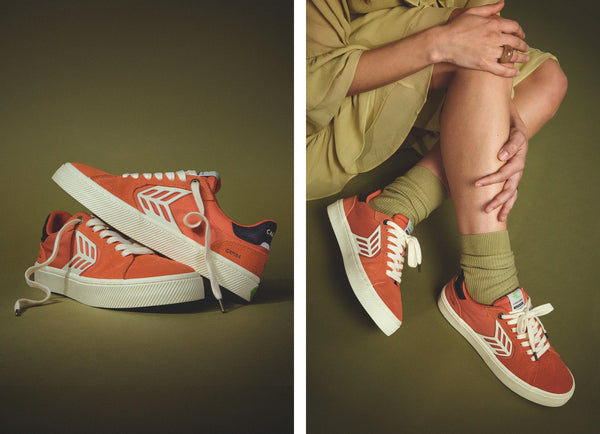 Carma Shoes CATIBA PRO 2.0 Burnt Orange/Navy & Ivory