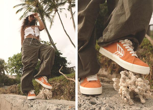 Carma Shoes CATIBA PRO 2.0 Burnt Orange/Navy & Ivory