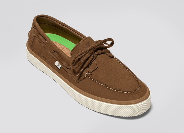 Carma Shoes MARÉ Boat Shoe Mocha Nubuck