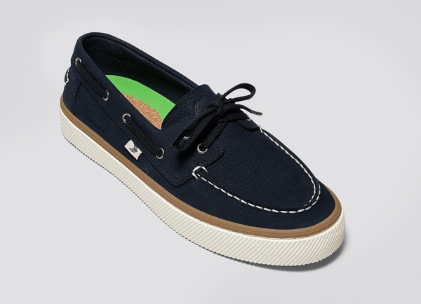Carma Shoes MARÉ Boat Shoe Navy Nubuck