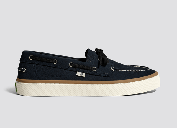 carma shoes MARÉ Boat Shoe Navy Nubuck