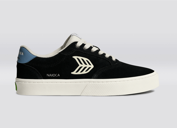 carma shoes NAIOCA Black Suede/Blue & Ivory