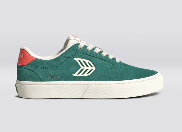 carma shoes NAIOCA Teal Suede/Watermelon & Ivory