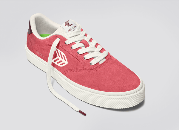 Carma Shoes NAIOCA Watermelon Suede/Red & Ivory