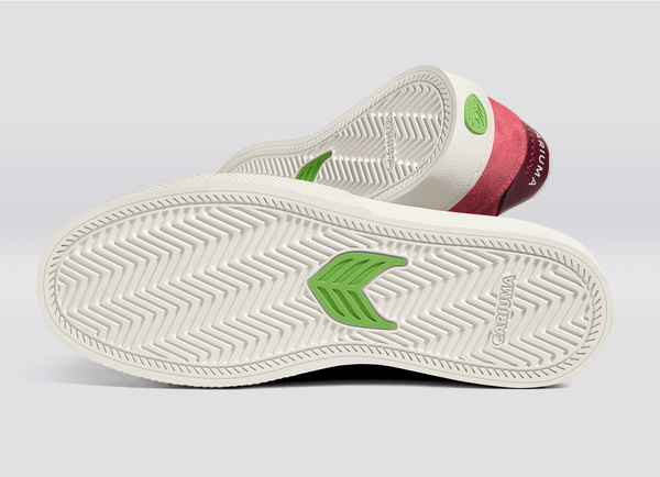 Carma Shoes NAIOCA Watermelon Suede/Red & Ivory