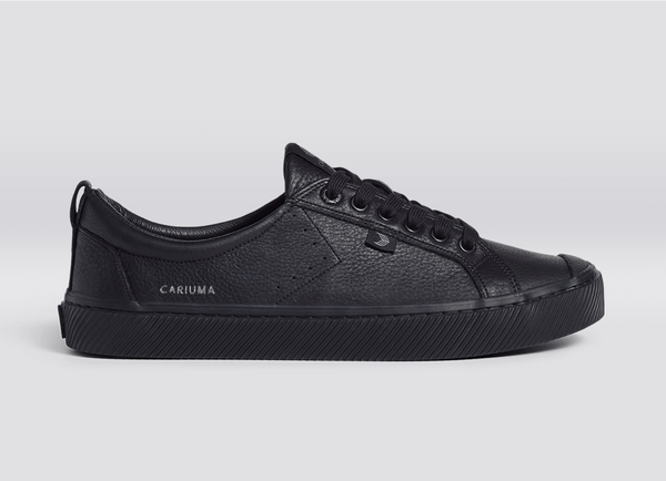 carma shoes OCA Low All Black Pebbled Leather