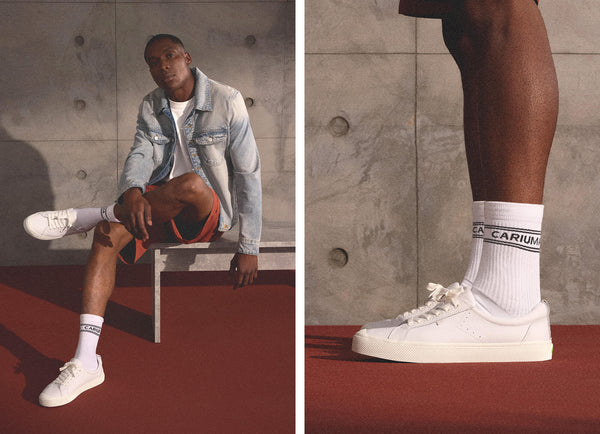 Carma Shoes OCA Low Beige Pebbled Leather