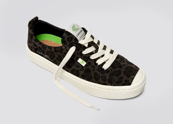 Carma Shoes OCA Low Black Jaguar Print