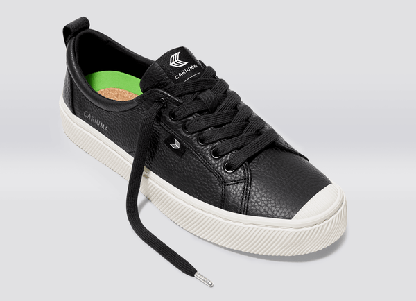 Carma Shoes OCA Low Black Pebbled Leather