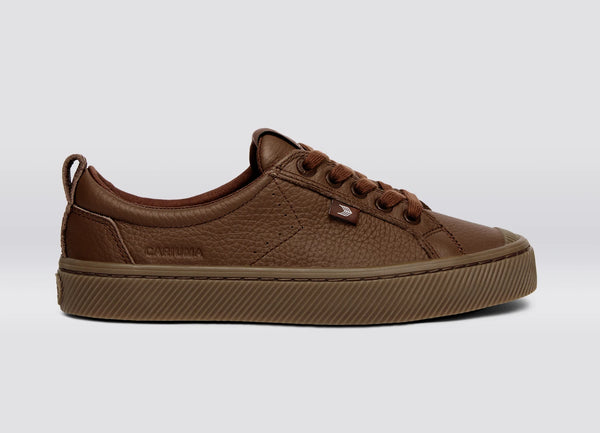 carma shoes OCA Low Brown Gum Pebbled Leather