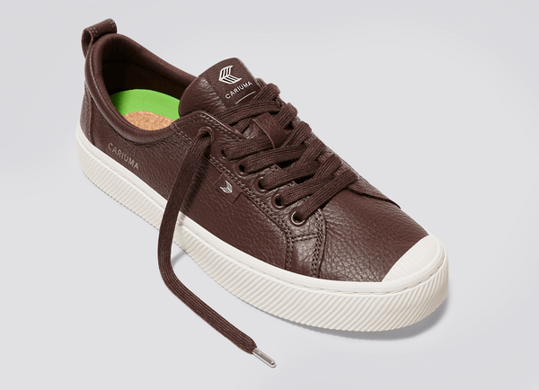 Carma Shoes OCA Low Brown Pebbled Leather