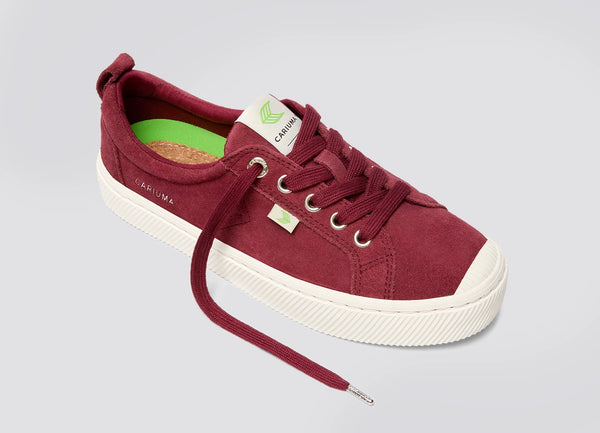 Carma Shoes OCA Low Cabernet Suede