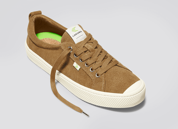 Carma Shoes OCA Low Camel Suede