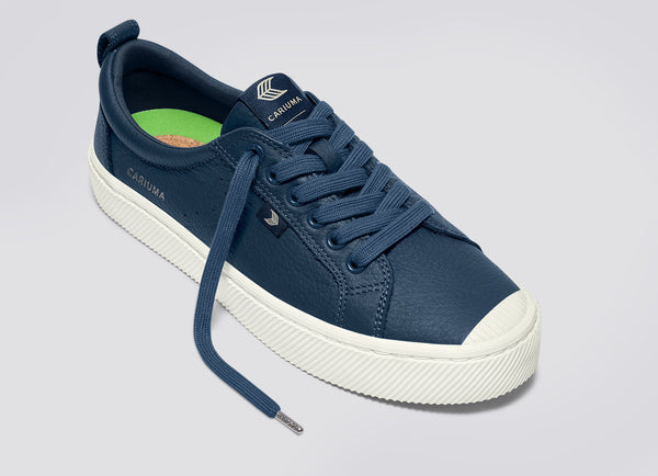 Carma Shoes OCA Low Dark Denim Pebbled Leather
