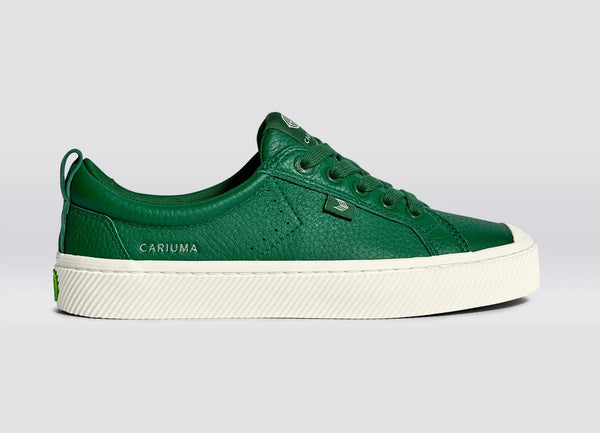 carma shoes OCA Low Green Pebbled Leather
