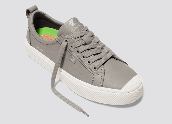 Carma Shoes OCA Low Grey Pebbled Leather