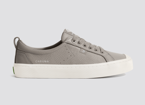 carma shoes OCA Low Grey Pebbled Leather