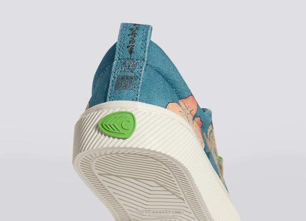 Carma Shoes OCA Low Hokusai Peonies & Canary Canvas