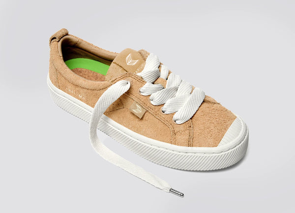 Carma Shoes OCA Low Latte Hairy Suede
