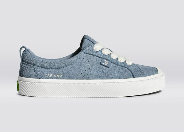 carma shoes OCA Low Light Blue Hairy Suede