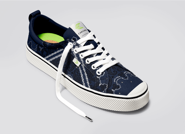 Carma Shoes OCA Low Navy Bandana Canvas