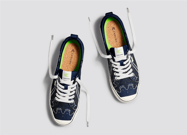 Carma Shoes OCA Low Navy Bandana Canvas