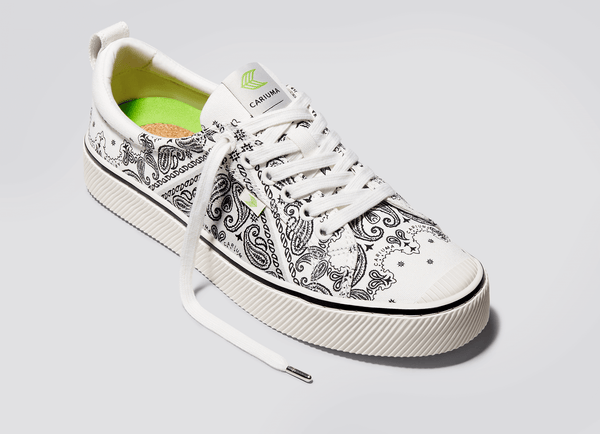 Carma Shoes OCA Low Off-White Bandana Canvas