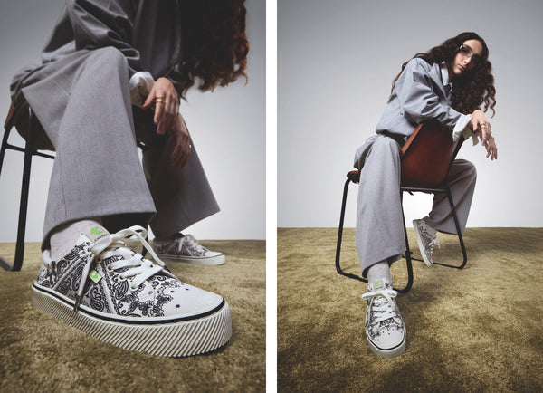 Carma Shoes OCA Low Off-White Bandana Canvas