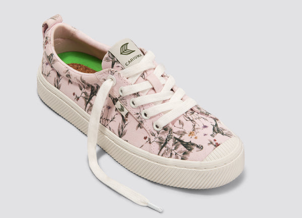 Carma Shoes OCA Low Pale Lilac Parrot Print Canvas