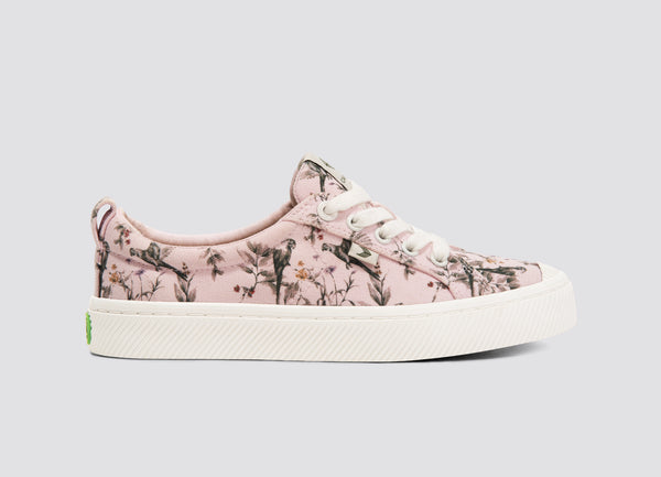 carma shoes OCA Low Pale Lilac Parrot Print Canvas