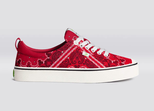carma shoes OCA Low Red Bandana Canvas