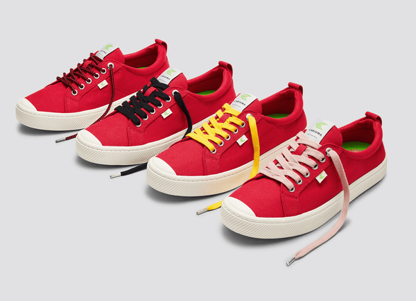 Carma Shoes OCA Low Red Canvas