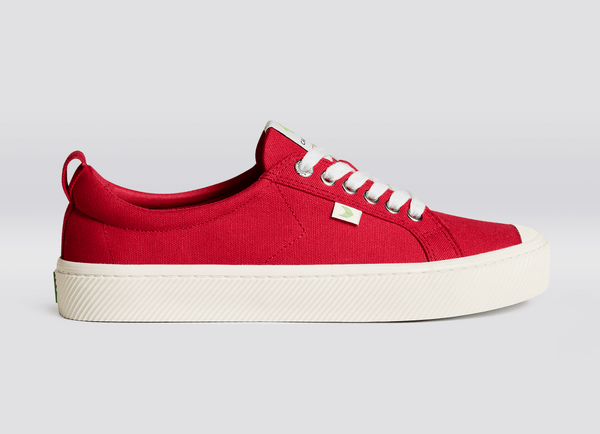 carma shoes OCA Low Red Canvas