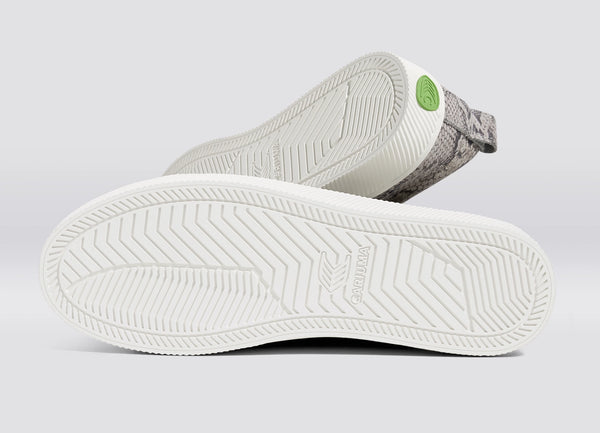 Carma Shoes OCA Low Snake Print Pebbled Leather