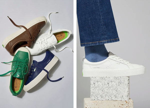 Carma Shoes OCA Low White Pebbled Leather
