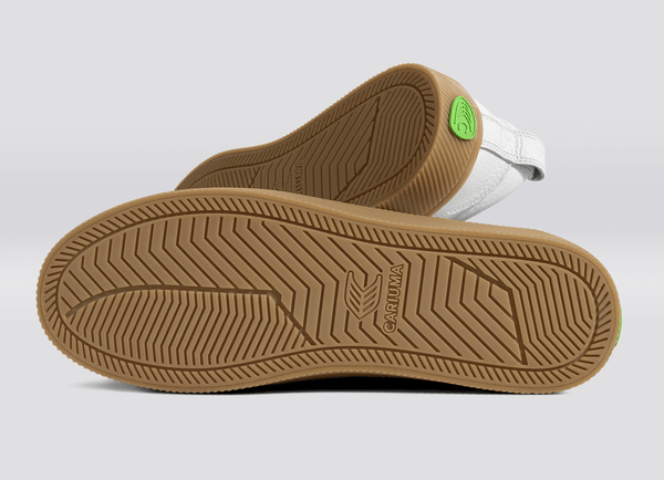 Carma Shoes OCA Low White Pebbled Leather/Gum