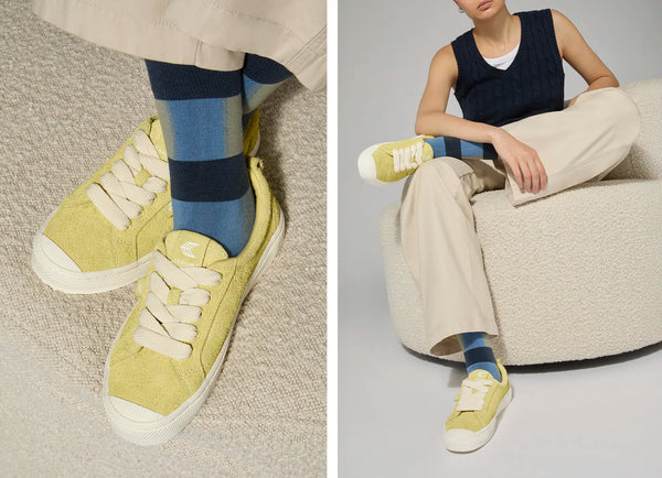 Carma Shoes OCA Low Yellow Hairy Suede